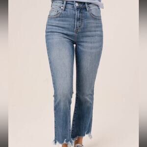 Risen Denim 5/27 Aria High-Rise Ankle Kick Flare Jeans